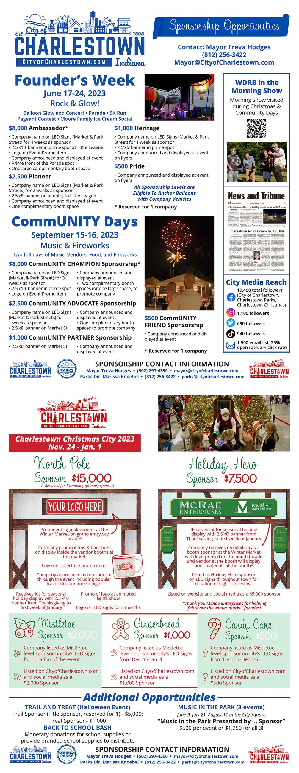 2023 Charlestown Sponsorship Flyer